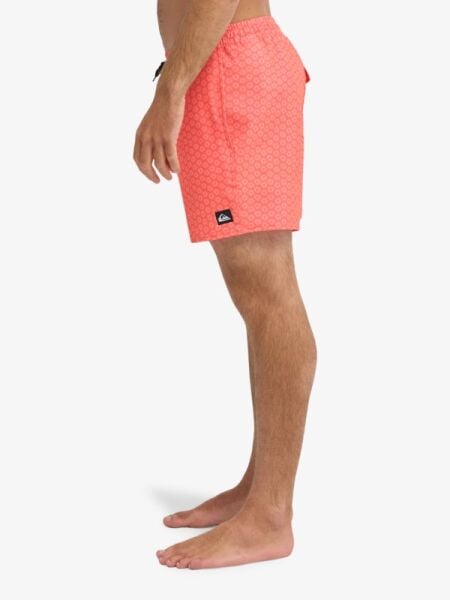Quiksilver Stretch Printed Volley 16'' (EQYJV04021) Erkek Deniz Şortu L - Hot Coral - Plaid_2