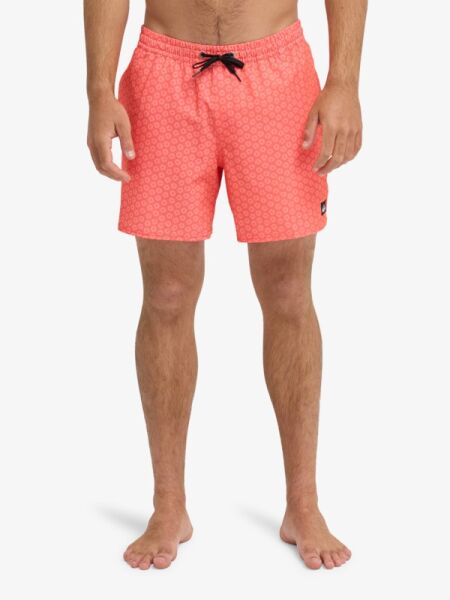 Quiksilver Stretch Printed Volley 16'' (EQYJV04021) Erkek Deniz Şortu L - Hot Coral - Plaid_2