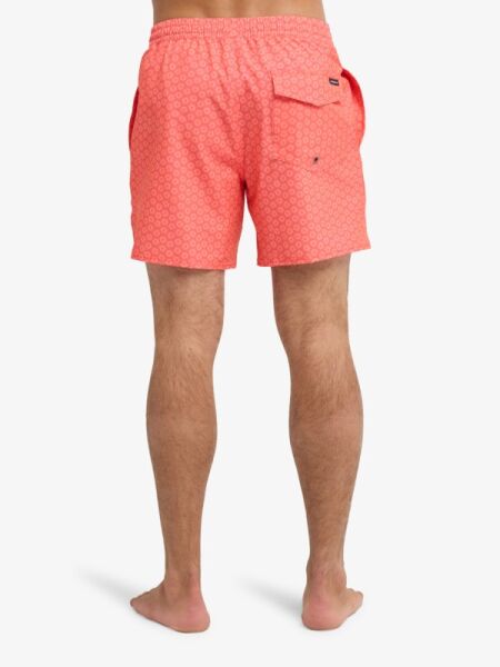 Quiksilver Stretch Printed Volley 16'' (EQYJV04021) Erkek Deniz Şortu L - Hot Coral - Plaid_2