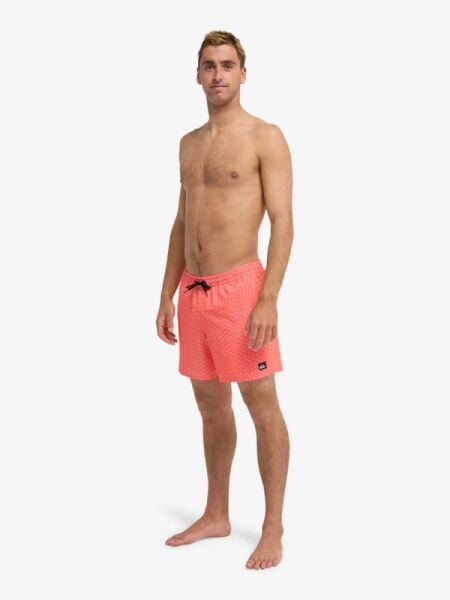 Quiksilver Stretch Printed Volley 16'' (Eqyjv04021) Erkek Deniz Şortu S - Hot Coral - Plaid_2