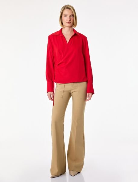 Koton Kırmızı Gömlek 6Sak60242Pw 44 - Kırmızı