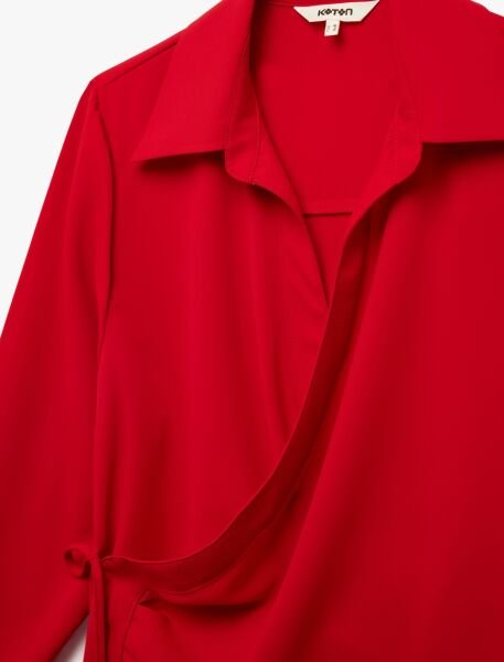 Koton Kırmızı Gömlek 6Sak60242Pw 44 - Kırmızı