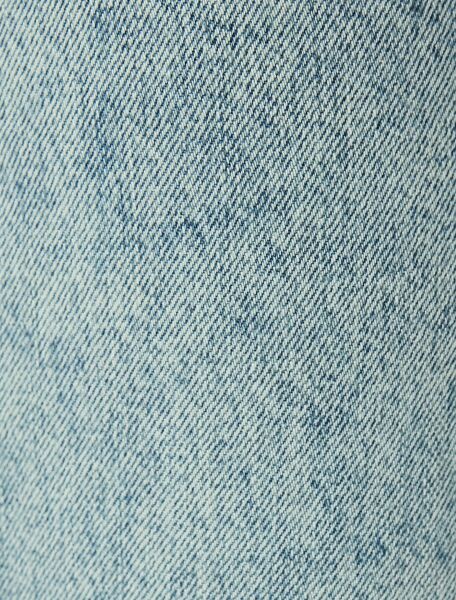 Yüksek Bel İspanyol Paça Düğmeli Slim Fit Cepli Kot Pantolon - Flare Jeans