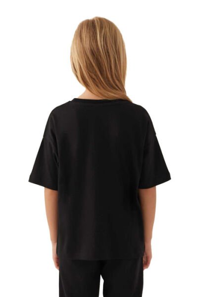 Barbie Barbie Kız Çocuk T-Shırt Süprem  Kumaş Siyah - 4-5