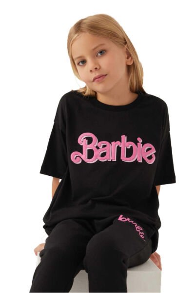 Barbie Barbie Kız Çocuk T-Shırt Süprem  Kumaş Siyah - 6-7