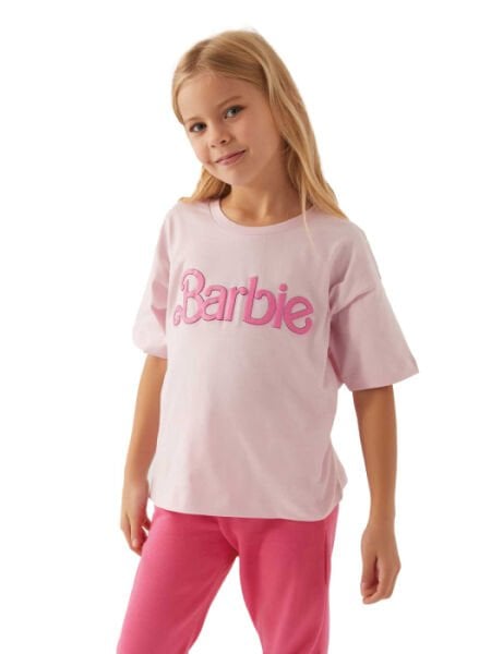 Barbie Barbie Kız Çocuk T-Shırt Süprem  Kumaş Pembe - 7-8