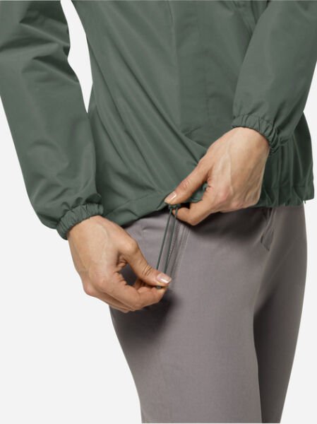 Jack Wolfskin  Kadın Mont Stormy Poınt 2L Jkt W 1111202 Koyu Yeşil - XS