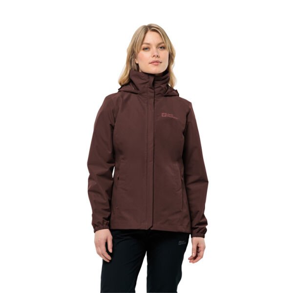 Jack Wolfskin  Kadın Mont Stormy Poınt 2L Jkt W 1111202 Kahverengi - S
