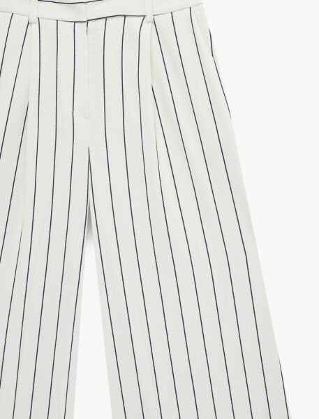 Koton Lacivert Çizgili Pantolon 6Sak40124Pw Lacivert - 42