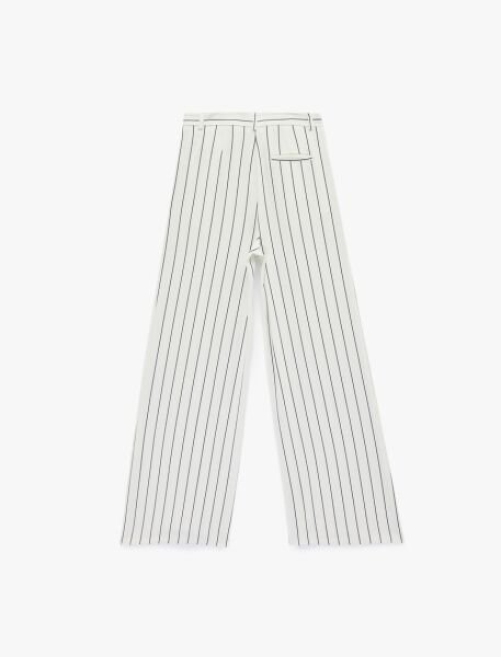 Koton Lacivert Çizgili Pantolon 6Sak40124Pw Lacivert - 42
