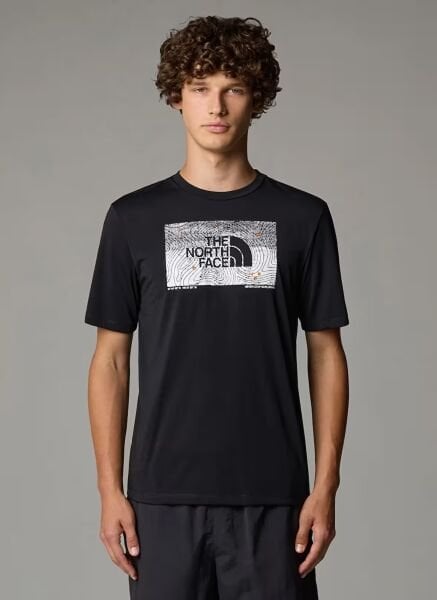 The North Face M Foundation Abstract Graphic Tee Erkek T-Shirt Siyah - XL