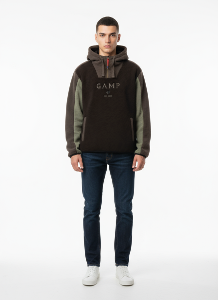 GAMP YARIM FERMUARLI PELUŞ Siyah - XXXL