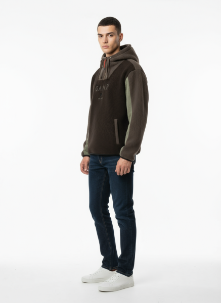 GAMP YARIM FERMUARLI PELUŞ Siyah - XXXL