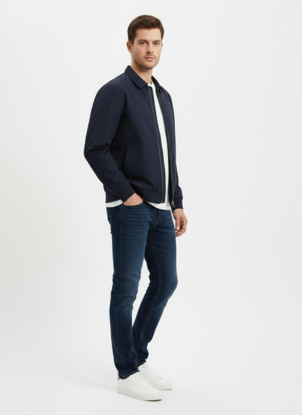 GAMP GÖMLEK YAKA BOMBER CEKET Siyah - XXL