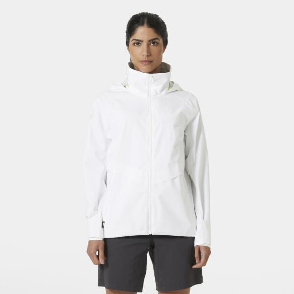 Helly Hansen W Hp Racing Hooded Kadın Mont Beyaz Beyaz - XS