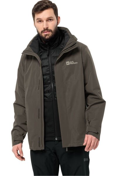 Jack Wolfskin LUNTAL 3IN1 JKT M Erkek Mont Kahverengi - L