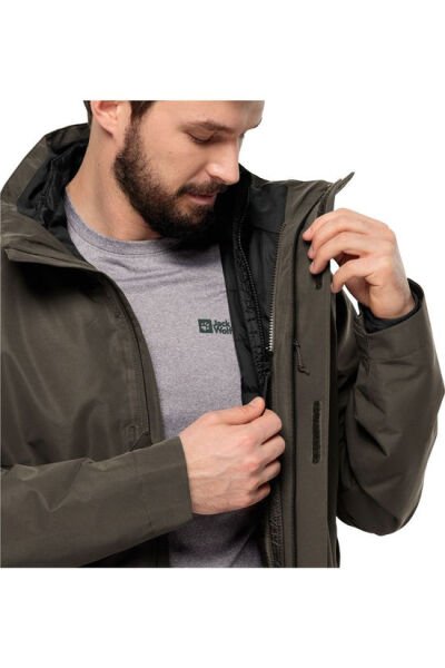 Jack Wolfskin LUNTAL 3IN1 JKT M Erkek Mont Kahverengi - L