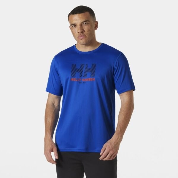 Helly Hansen Hh Tech Graphic Erkek T-Shirt Mavi - XL