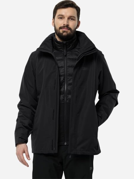 Jack Wolfskin LUNTAL 3IN1 JKT M Erkek Mont Siyah - XL