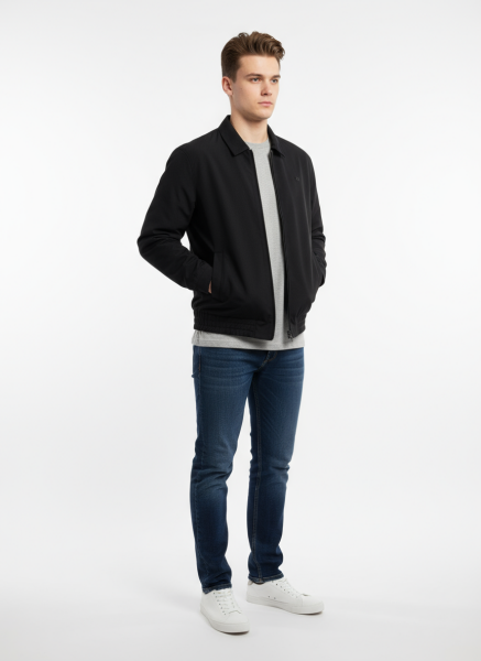 GAMP GÖMLEK YAKA BOMBER CEKET Siyah - XXXL