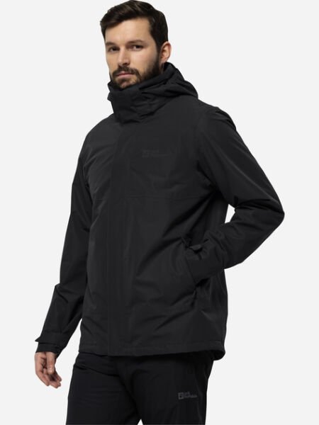 Jack Wolfskin LUNTAL 3IN1 JKT M Erkek Mont Siyah - S