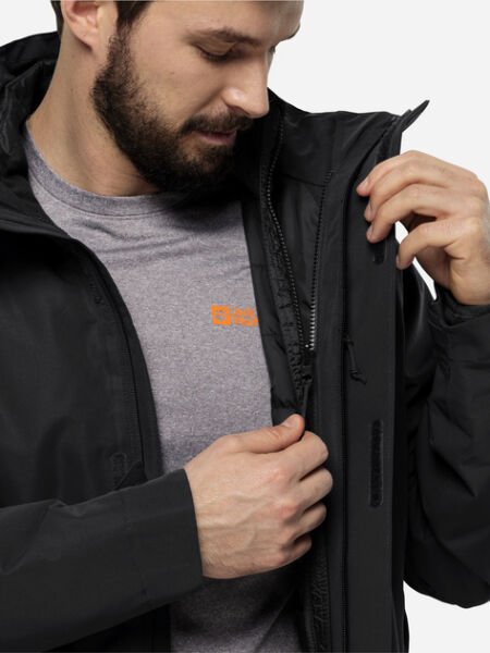 Jack Wolfskin LUNTAL 3IN1 JKT M Erkek Mont Siyah - S