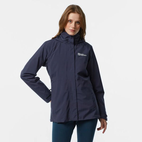 Jack Wolfskin ROTWAND 3IN1 JKT W Kadın Mont Lacivert - S