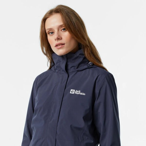 Jack Wolfskin ROTWAND 3IN1 JKT W Kadın Mont Lacivert - L
