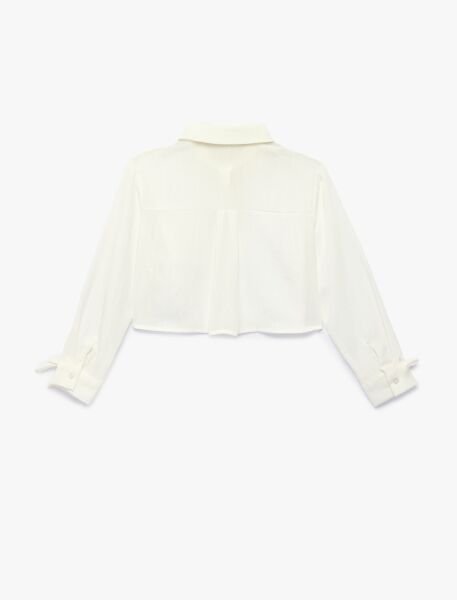 Koton Ekru Gömlek 6Skg60170Aw Ekru - 9-10