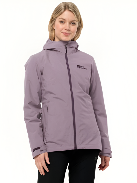 Jack Wolfskin MOONRISE 3IN1 JKT W Kadın Mont Gri - XS