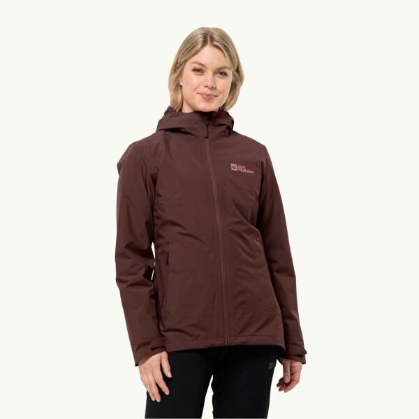 Jack Wolfskin MOONRISE 3IN1 JKT W Kadın Mont Kahverengi - XS