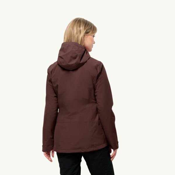 Jack Wolfskin MOONRISE 3IN1 JKT W Kadın Mont Kahverengi - XS