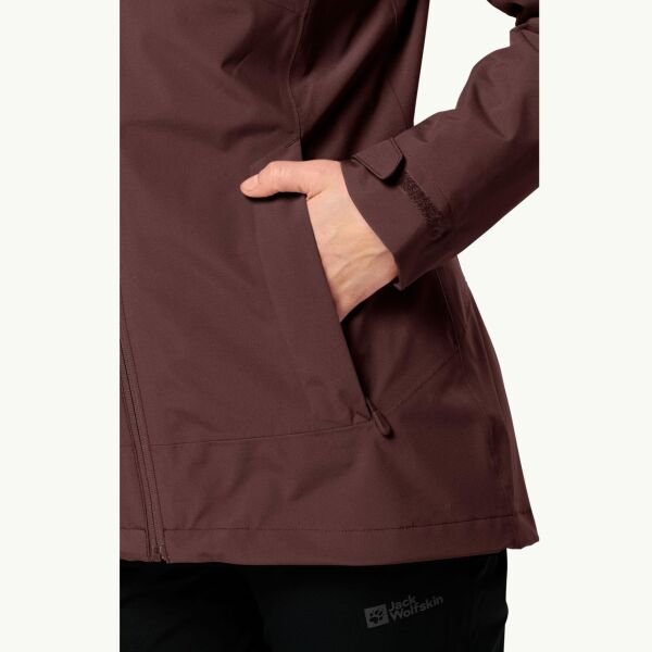 Jack Wolfskin MOONRISE 3IN1 JKT W Kadın Mont Kahverengi - XS
