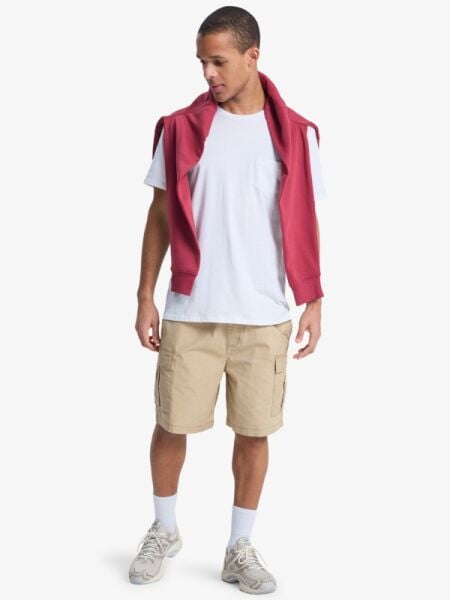 Quiksilver Taxer Cargo Erkek Bej Elastik Belli Kargo Şort Eqyws03792 L - Incense - Solid