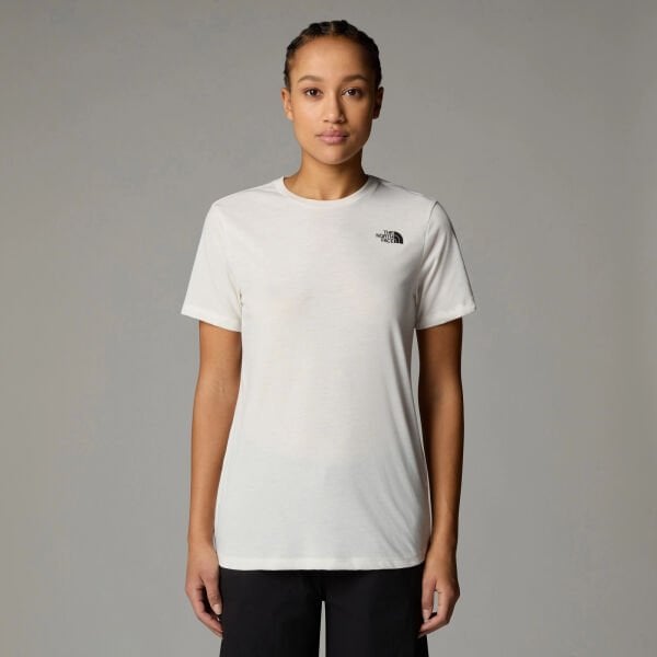 The North Face W Foundation Ss Half Dome Ca Graphic Kadın T-Shirt Beyaz - XS