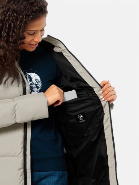 Jack Wolfskin FROZEN LAKE COAT W Kadın Mont Krem - L