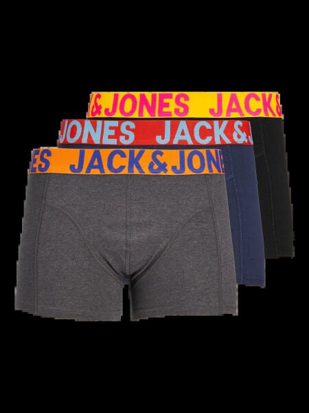 JACCRAZY Düz Renk Boxer 3'lü Paket NOOS