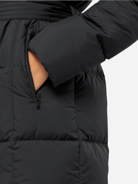 Jack Wolfskin FROZEN LAKE COAT W Kadın Mont Siyah - M