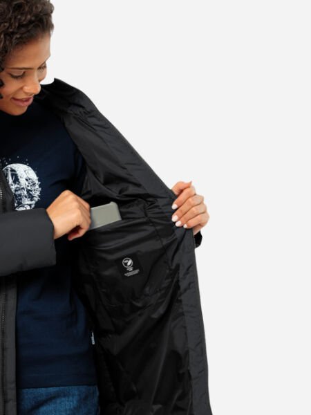 Jack Wolfskin FROZEN LAKE COAT W Kadın Mont Siyah - XS
