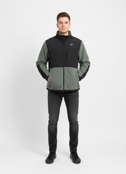 GAMP TAM FERMUAR PELUŞ POLAR Lacivert - XXL