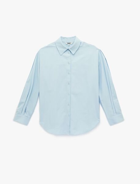 Koton Açık İndigo Gömlek 6Sak60208Uw 44 - İndigo