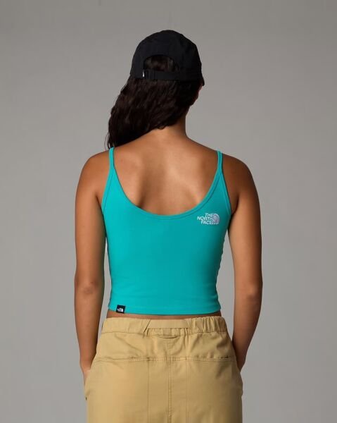 The North Face W Simple Dome Slim Crop Tank Kadın T-Shirt Mavi - XS