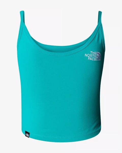 The North Face W Simple Dome Slim Crop Tank Kadın T-Shirt Mavi - XS