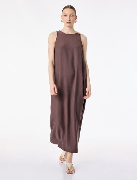 Koton Kahverengi Elbise 6Sak80046Pw Kahverengi - 44