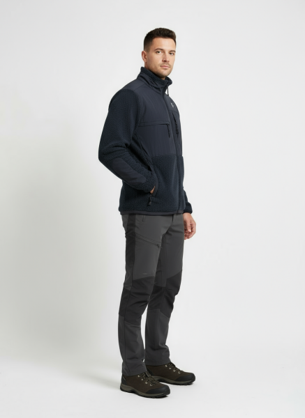 GAMP TAM FERMUAR PELUŞ POLAR Lacivert - XXXL