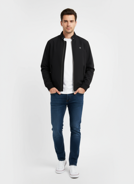 GAMP ERKEK KAHVERENGİ DİK YAKA FERMUARLI CEPLİ BOMBER TARZ MEVSİMLİK MONT Kahverengi - XL