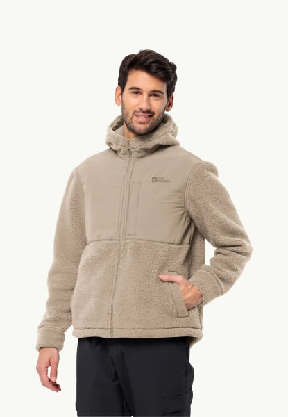 Jack Wolfskin FELSLICHT HOODED JKT M Erkek Polar Bej - S