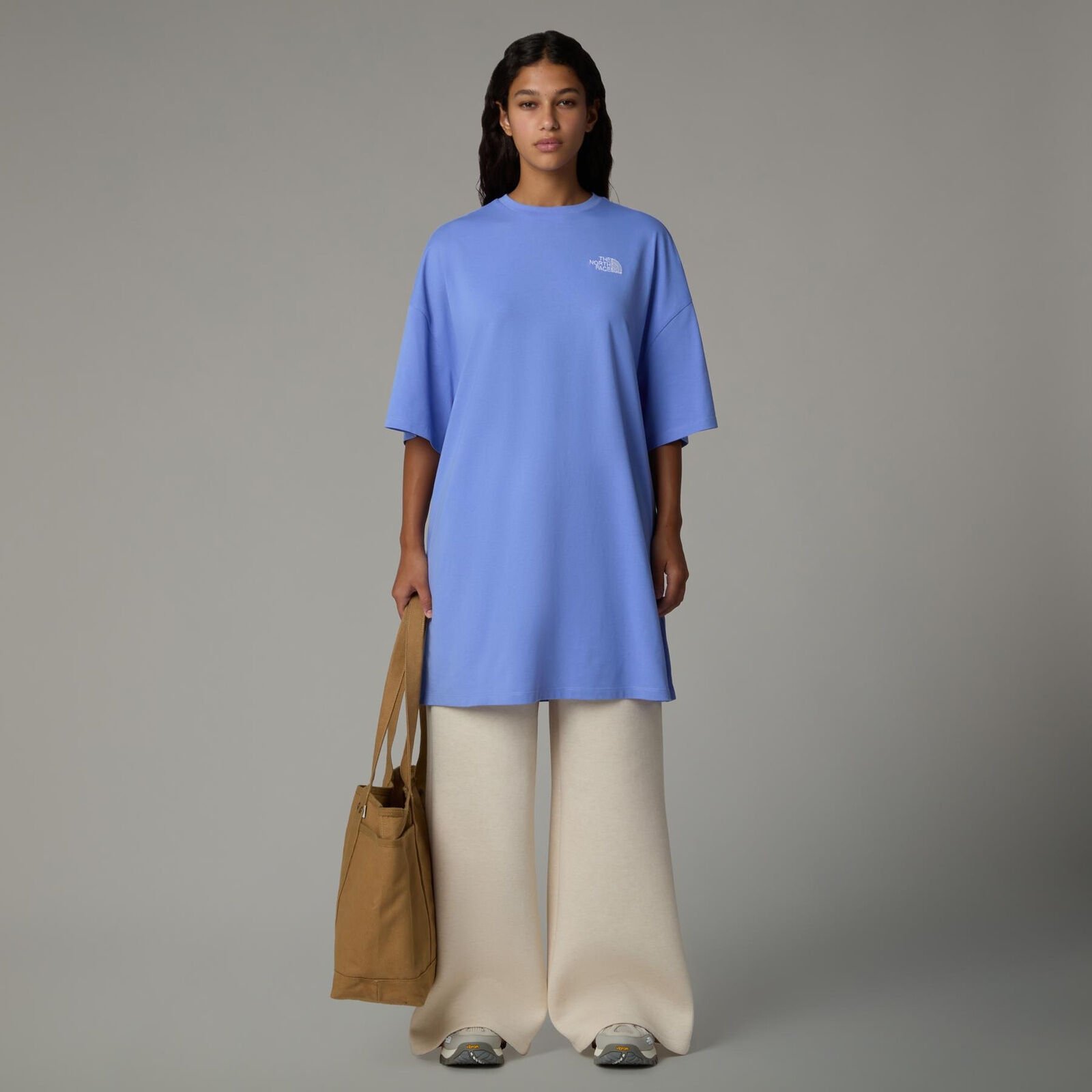 The North Face W S/S Essential Oversize Tee Dress Kadın T-Shirt Mavi - S