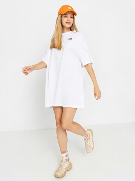 The North Face W S/S Essential Oversize Tee Dress Kadın T-Shirt Beyaz - XS