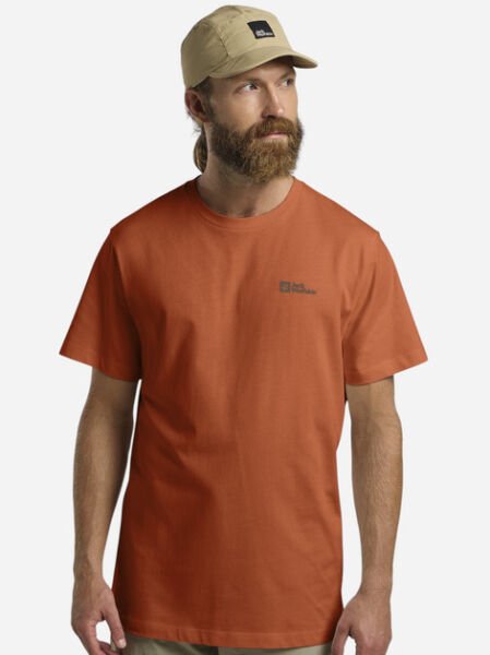 Jack Wolfskin Essantial T Erkek T-Shirt Bordo - M